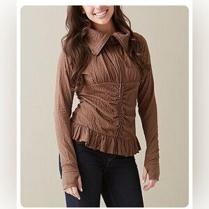 Matilda Jane Paint by Numbers Women's Stealth Jacket Brown Size SMALL
